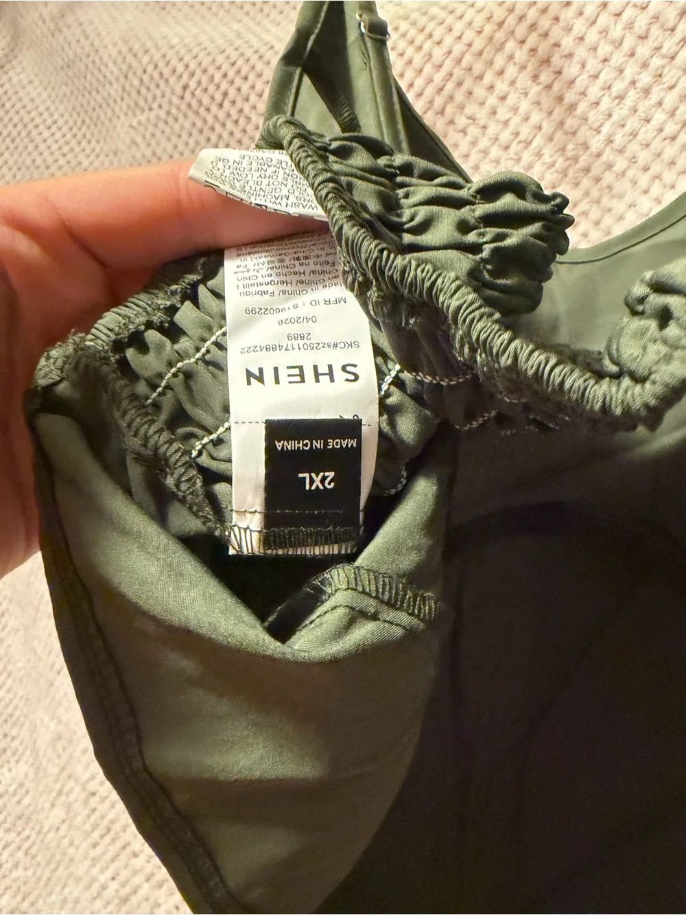 Olive Green Cropped Bralette Cami Top